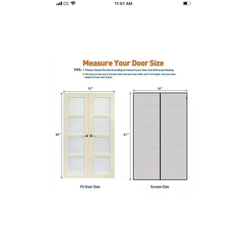 MAGZO Magnetic Screen Size 72 x 80 Inch. New